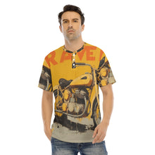 Load image into Gallery viewer, Men&#39;s Short Sleeve T-shirt With Button Closure #y192
