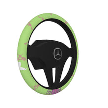 Load image into Gallery viewer, #514 cocknload Steering Wheel Cover in lime, green with gun and rooster Print
