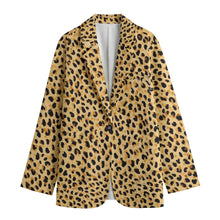 Load image into Gallery viewer, All-Over Print Women&#39;s Leisure Blazer | 245GSM Cotton Leopard theme
