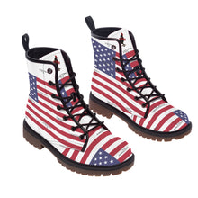 Load image into Gallery viewer, #COCKNLOAD101 Men&#39;s Martin Short Boots Patriotic, print
