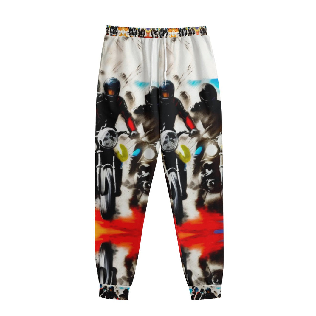 Moto1a Jaxs All-Over Print Men's Sweatpants With Waistband224 motorcycle print