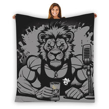 Load image into Gallery viewer, Single-Side Printing Flannel Blanket Leo lion  Podcaster
