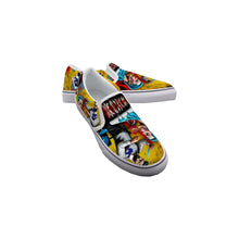 Load image into Gallery viewer, Men&#39;s Slip On Sneakers barber theme, print 18
