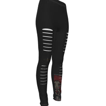 Load image into Gallery viewer, All-Over Print Women&#39;s Ripped Leggings little devil themed
