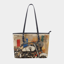 Load image into Gallery viewer, Women&#39;s Tote Bag | PU 300 abstract, motorcycle print
