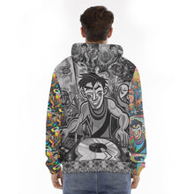 Load image into Gallery viewer, All-Over Print Men&#39;s Hoodie With Placket Double Zipper DJ Music Got Mad print
