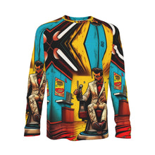 Load image into Gallery viewer, All-Over Print Men&#39;s Raglan Long Sleeve T-shirt  | 190GSM Cotton barber, theme, print 21
