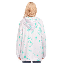 Load image into Gallery viewer, Medical Print Women&#39;s Long Hoodie With Zipper Closure
