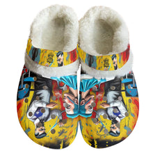 Load image into Gallery viewer, Men&#39;s Classic Clogs with Fleece barber theme print 17
