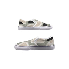 Load image into Gallery viewer, Women&#39;s Slip On Sneakers 254 sage, beige, and black print
