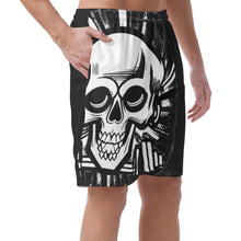 Load image into Gallery viewer, All-Over Print Men&#39;s Casual Short Pants blk/white weightlifting theme

