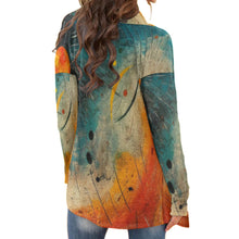 Load image into Gallery viewer, All-Over Print Women&#39;s Cardigan With Long Sleeve set 79 multicolored, abstract, print
