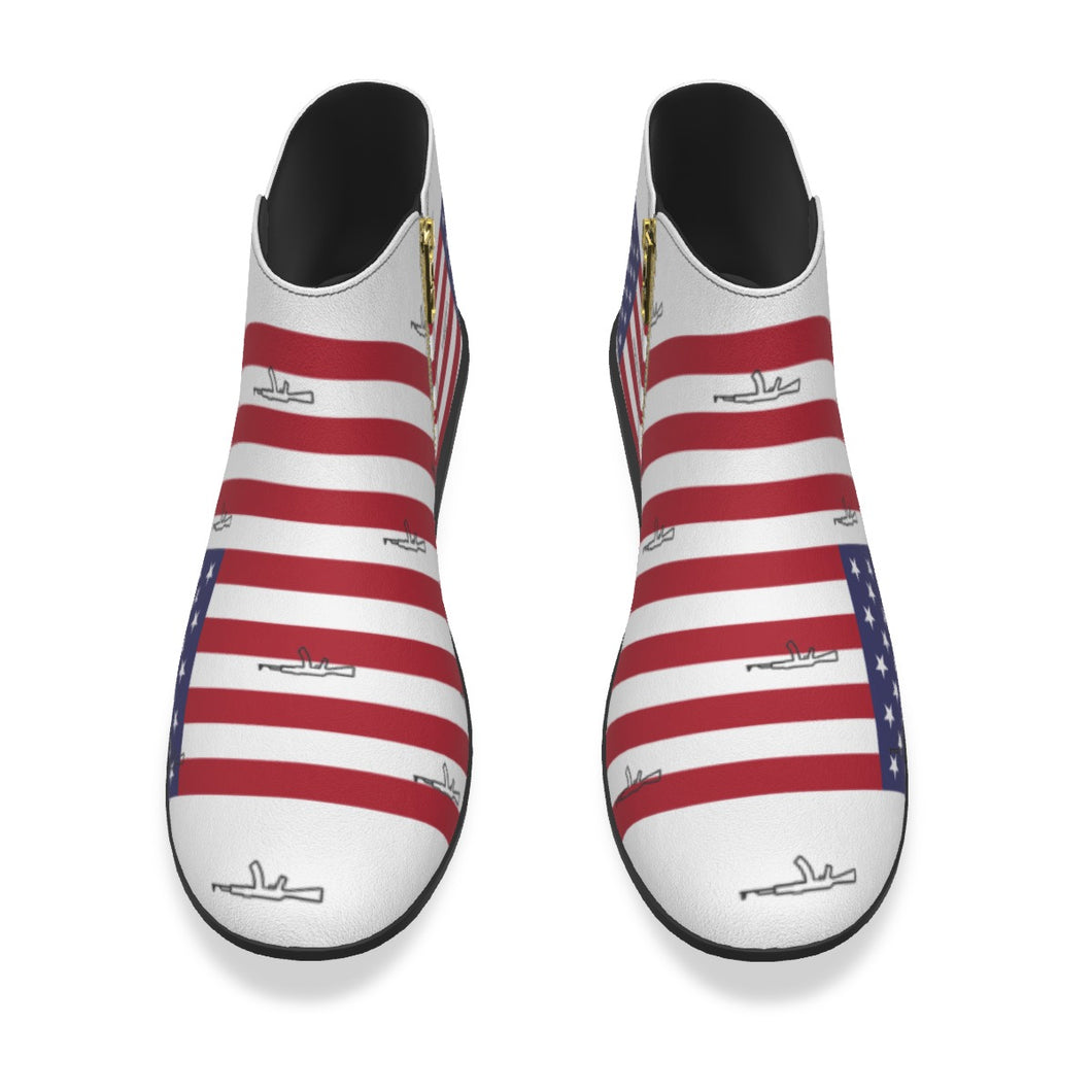#COCKNLOAD101 Men's Fashion Boots patriotic, print