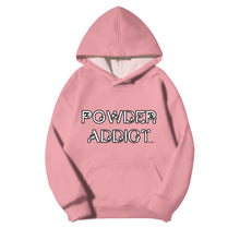 Load image into Gallery viewer, Men&#39;s Fleece-lined Hooded Sweatshirt|410GMS (DTF) powder Addict
