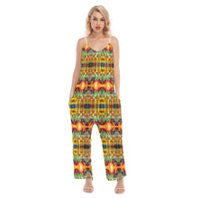 Load image into Gallery viewer, All-Over Print Women&#39;s Loose Cami Jumpsuit summer Palm
