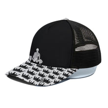 Load image into Gallery viewer, Unisex Trucker Hat With Black Half-mesh weight, lifting, theme, hat with crowns

