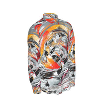 Load image into Gallery viewer, All-Over Print Men&#39;s Long Sleeve Shirt | 115GSM Cotton poplin powder addict
