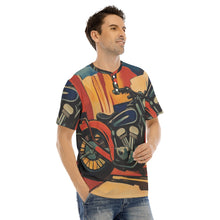 Load image into Gallery viewer, Men&#39;s Short Sleeve T-shirt With Button Closure #y206
