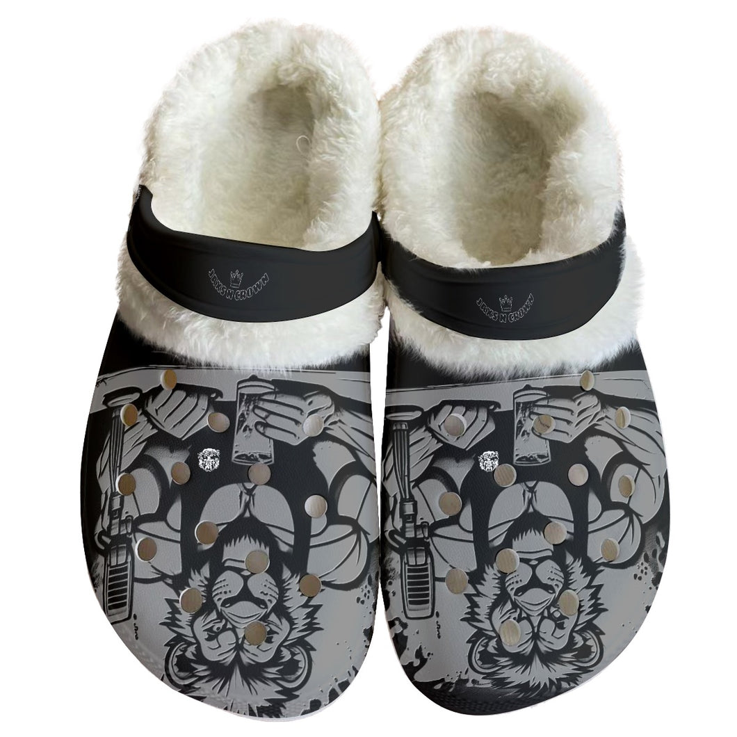 Men's Classic Clogs with Fleece lion Podcaster