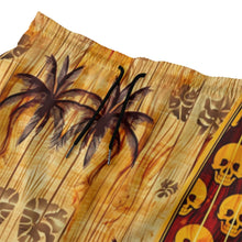 Load image into Gallery viewer, All-Over Print Men‘s Beach Shorts With Lining tan skull/surfboard print
