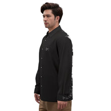 Load image into Gallery viewer, All-Over Print Men&#39;s Imitation Silk Long-Sleeved Shirt barber chair, theme 26
