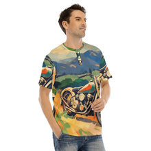 Load image into Gallery viewer, Men&#39;s Short Sleeve T-shirt With Button closure, #y185
