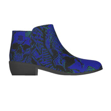 Load image into Gallery viewer, Men&#39;s Fashion Boots blue/blk skull print jaxs22
