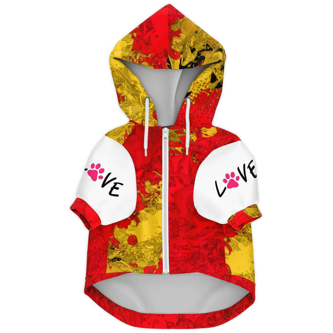 Pug print drop apparel, zip up hoodie