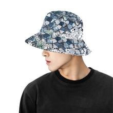 Load image into Gallery viewer, Teal abstract w/guns print All Over Print Bucket Hat for Men
