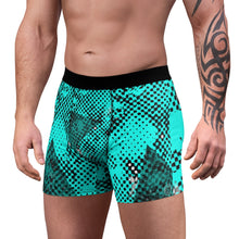 Load image into Gallery viewer, Men&#39;s Boxer Briefs teal/skulls print
