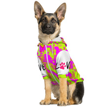 Load image into Gallery viewer, Pink and lime, green dog apparel, German shepherd print
