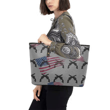 Load image into Gallery viewer, American Theme print Chic Leather Tote Bag (Model 1709)
