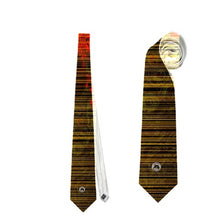 Load image into Gallery viewer, Red/yello motorcycle print Necktie (Two Side)
