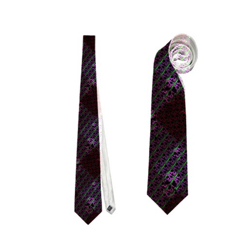 Skull purple print Necktie (Two Side)