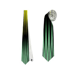 Load image into Gallery viewer, Yello/blk/green print Necktie (Two Side)
