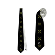 Load image into Gallery viewer, Yello/blk print Necktie (Two Side)
