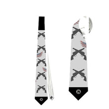 Load image into Gallery viewer, America theme Necktie (Two Side)blk/gun print
