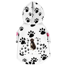 Load image into Gallery viewer, Zip up hoodie, dog zip up apparel, poodle , print, and love design

