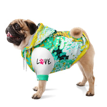 Load image into Gallery viewer, Poodle print zip up hoodie dog apparel
