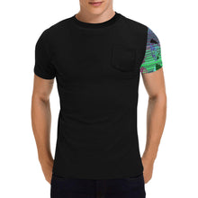 Load image into Gallery viewer, skull print Men&#39;s All Over Print T-Shirt with Chest Pocket
