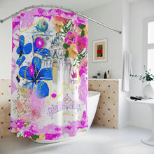 Load image into Gallery viewer, Amelia Rose princess print Polyester Shower Curtain

