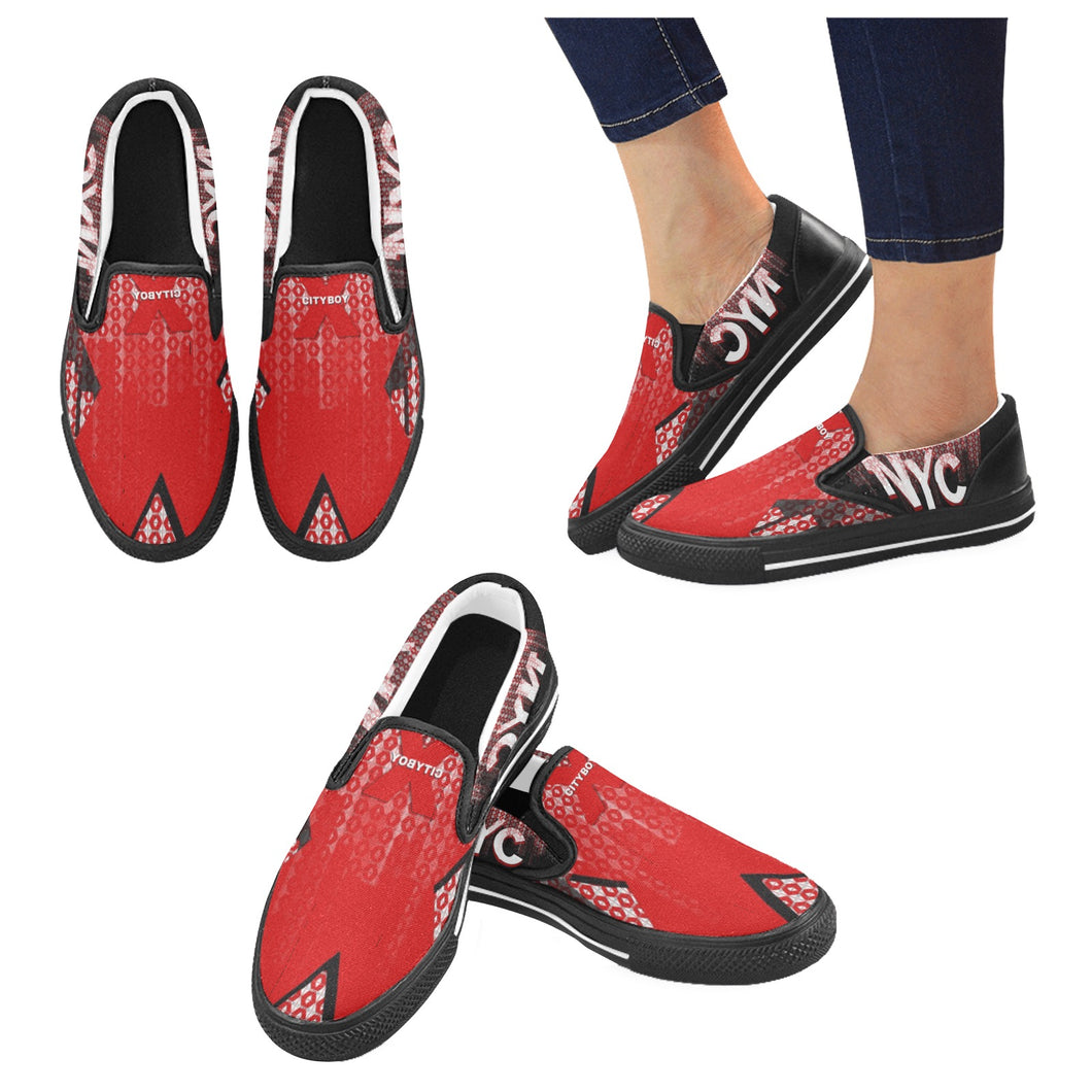CITYBOY PRINT Men's Slip-on Canvas Shoes (Model 019)