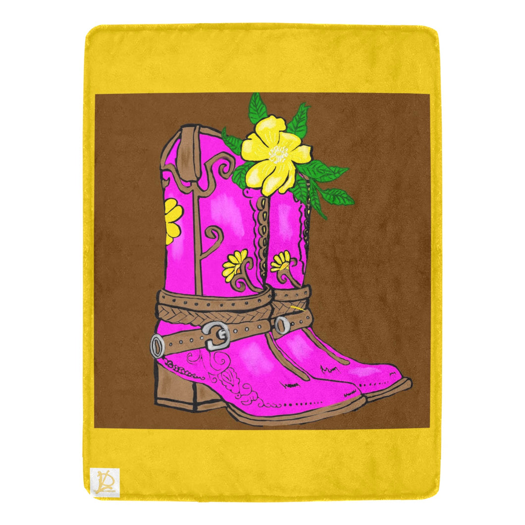 Cowgirl pink boots LDCC 0D7BEF7B-B950-48FA-A0C8-FD4510888A0D Ultra-Soft Micro Fleece Blanket 60