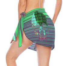 Load image into Gallery viewer, Beach cover skull print Beach Sarong Wrap
