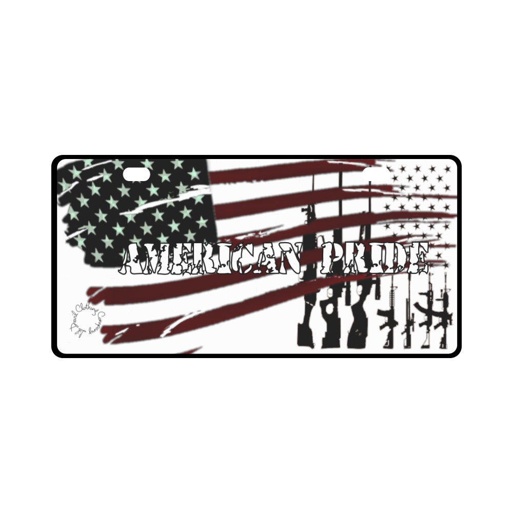 American Pride print License Plate