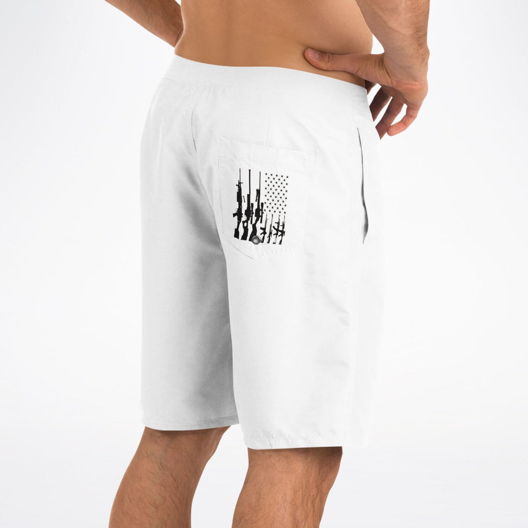 America Theme print men’s shorts