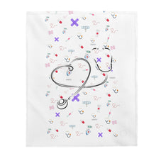 Load image into Gallery viewer, Nurses/doctors print Velveteen Plush Blanket
