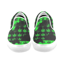 Load image into Gallery viewer, Jaxs n crown print marijuana Men&#39;s Unusual Slip-on Canvas Shoes (Model 019)
