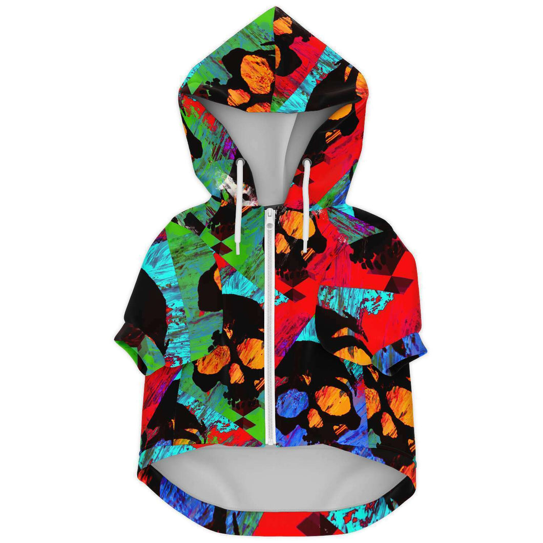 Doberman print zip up hoodie, dog apparel