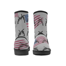Load image into Gallery viewer, American Theme print Custom High Top Unisex Snow Boots (Model 047)
